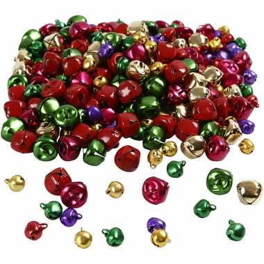 220x metalen belletjes mix gekleurd 10 14 mm met oog hobby/knutsel benodigdheden kopen