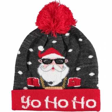 Foute kerstmutsen/mutsen/wintermutsen yo ho ho met verlichting kopen