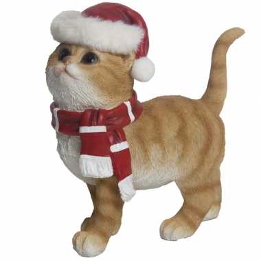 Kerstdecoratie rode kat/poes kopen