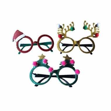Rode brillen/feestbrillen met kerstmuts voor volwassenen kopen
