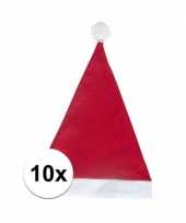10x rode voordelige kerstmuts voor volwassenen
